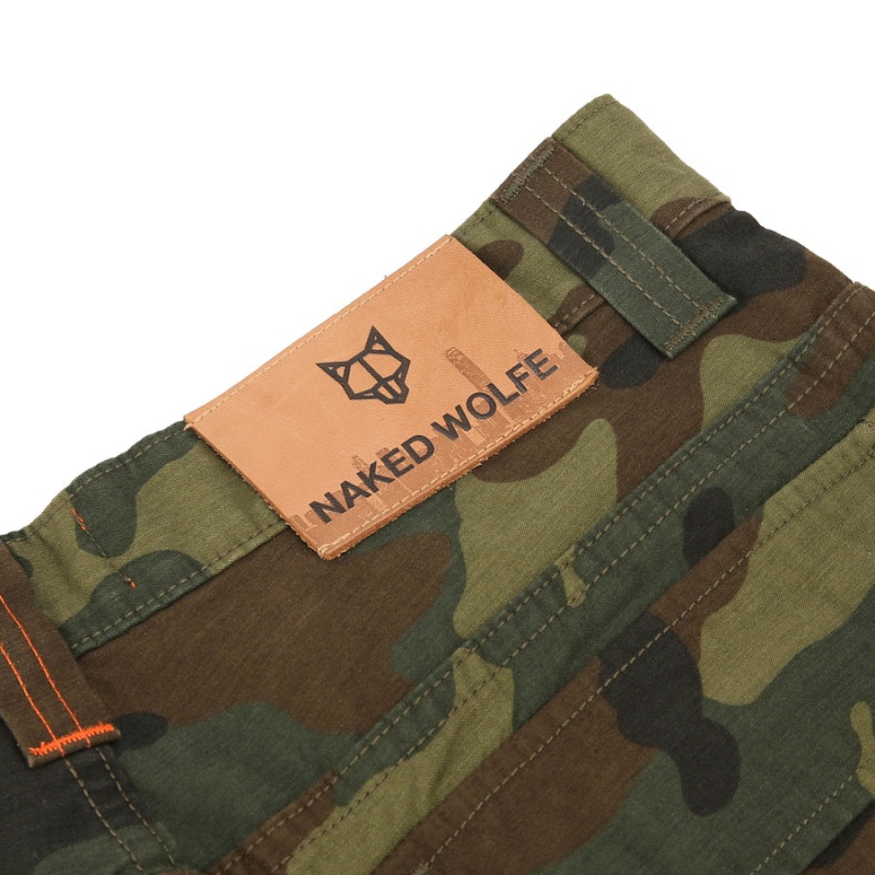 Naked Wolfe Baggy Pocket Cargo Logo Bukser Herre Grøn Sort | BEM10018VX