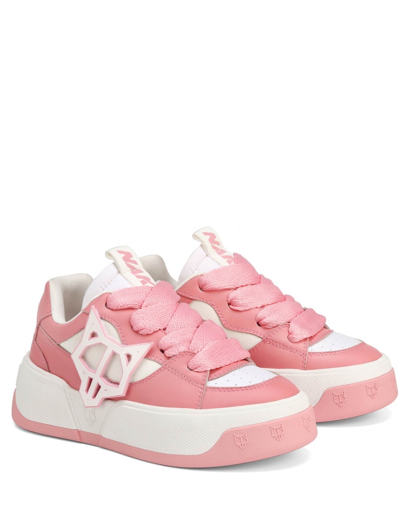 Naked Wolfe City Baby Sneakers Dame Lyserød Hvide | VAI6459UY