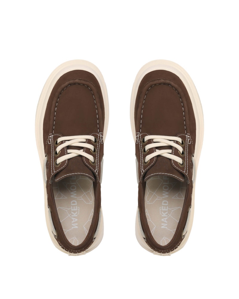 Naked Wolfe Dock Loafers Herre Brune Hvide | NLI8358QP