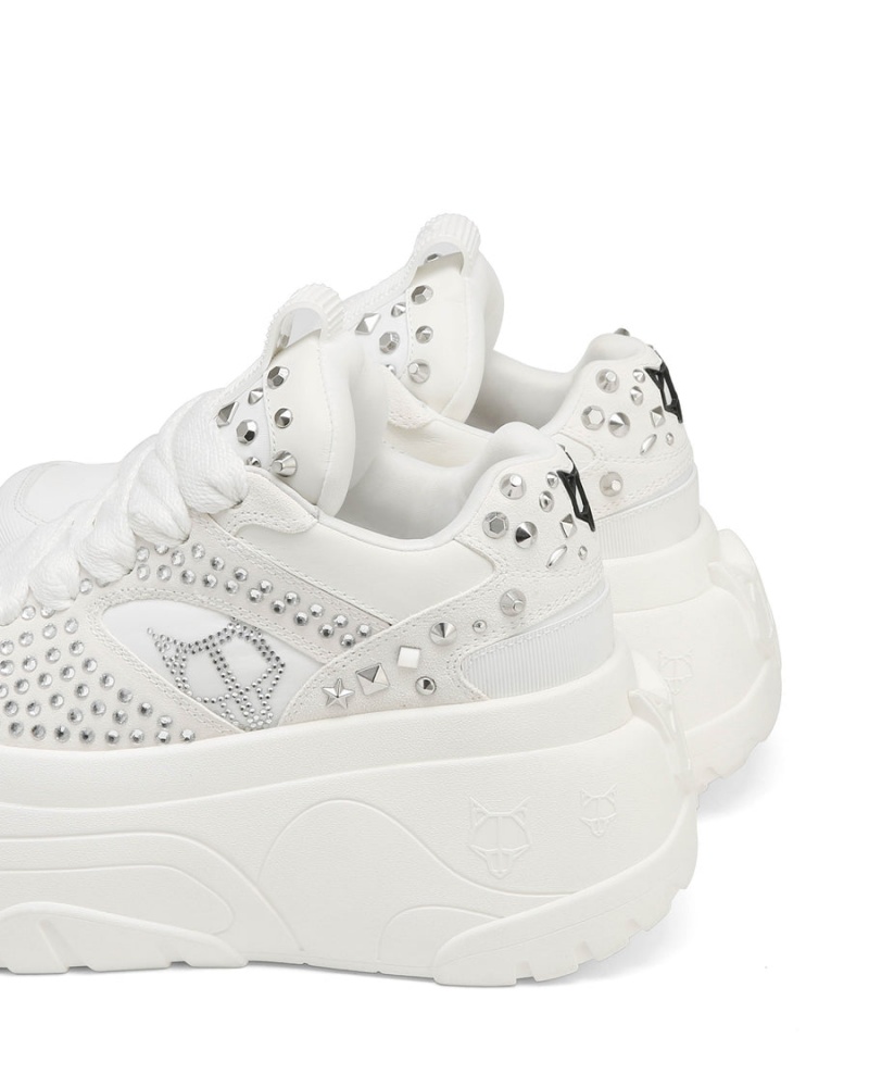 Naked Wolfe Fantasy Diamonds Sneakers Dame Hvide | DSW7351SR