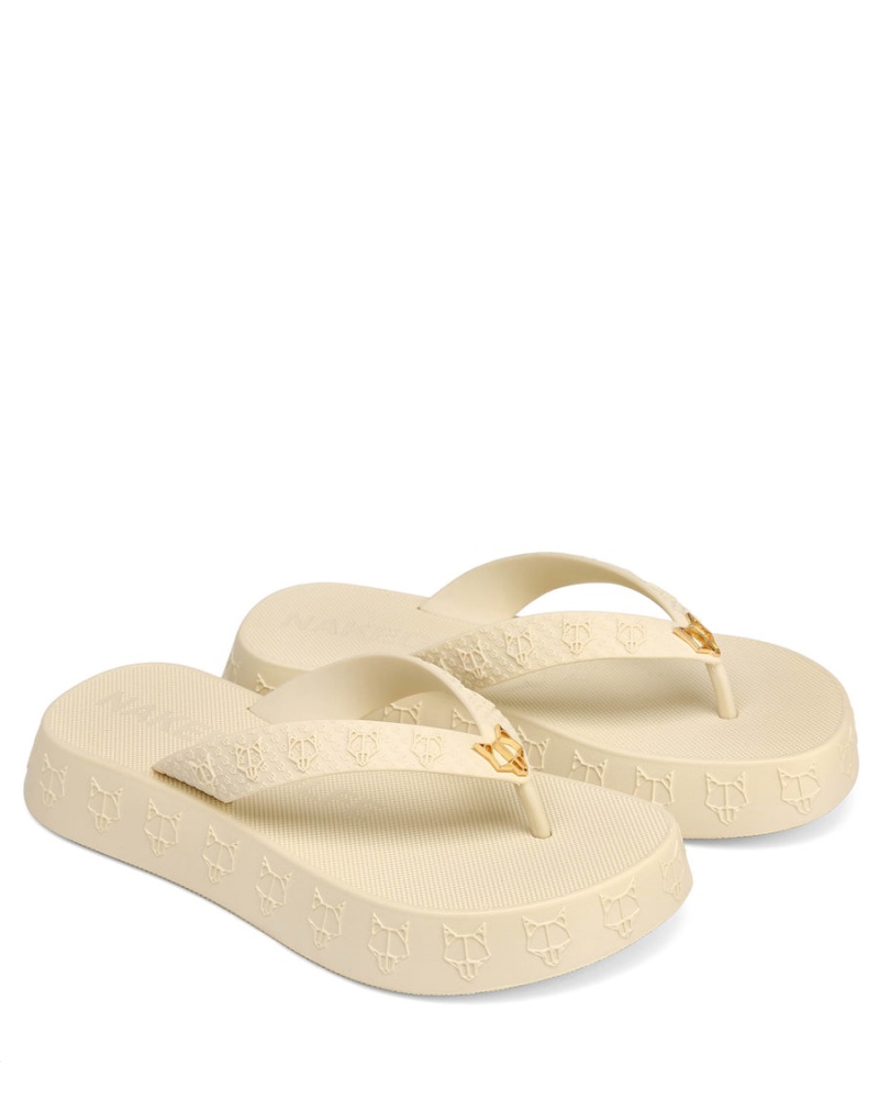 Naked Wolfe Holiday Sandaler Dame Beige Hvide | LDM264GS