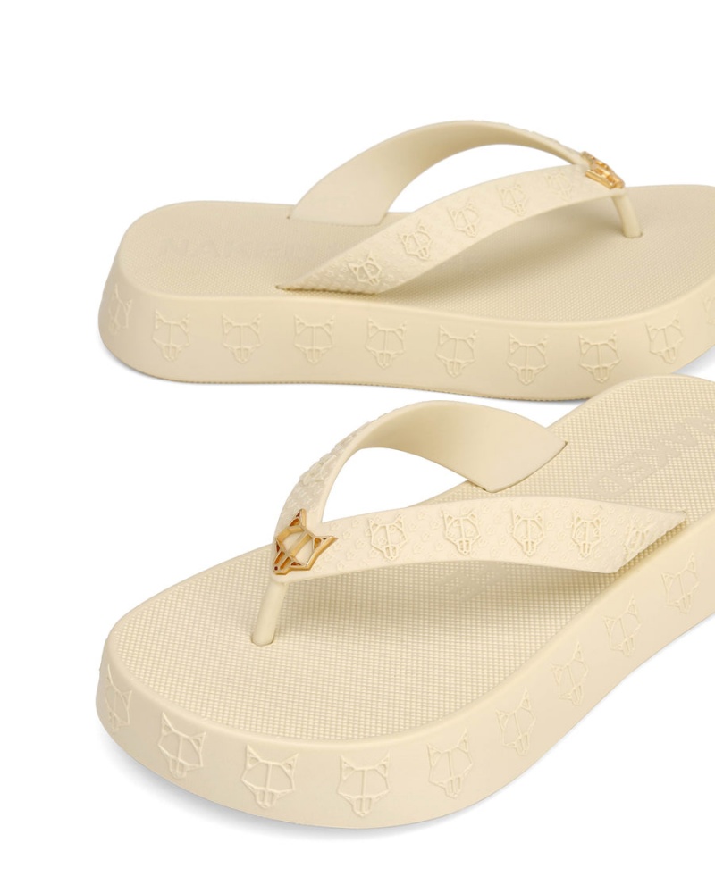 Naked Wolfe Holiday Sandaler Dame Beige Hvide | LDM264GS