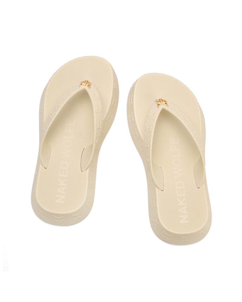 Naked Wolfe Holiday Sandaler Dame Beige Hvide | LDM264GS