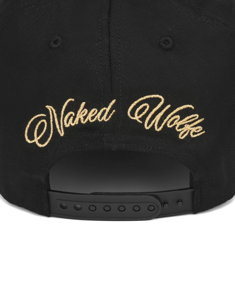 Naked Wolfe Signature Unconstructed Kasketter Herre Sort Guld | UNN551SE