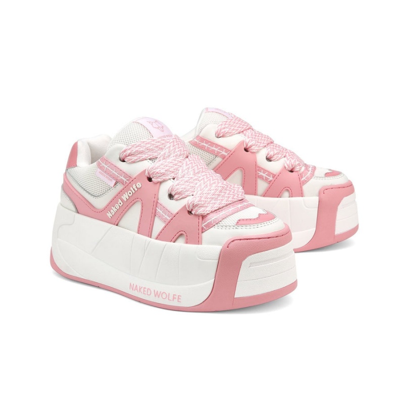 Naked Wolfe Slider Baby Sneakers Dame Lyserød Hvide | ZXK7869ES