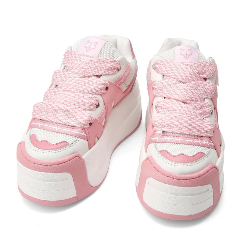 Naked Wolfe Slider Baby Sneakers Dame Lyserød Hvide | ZXK7869ES