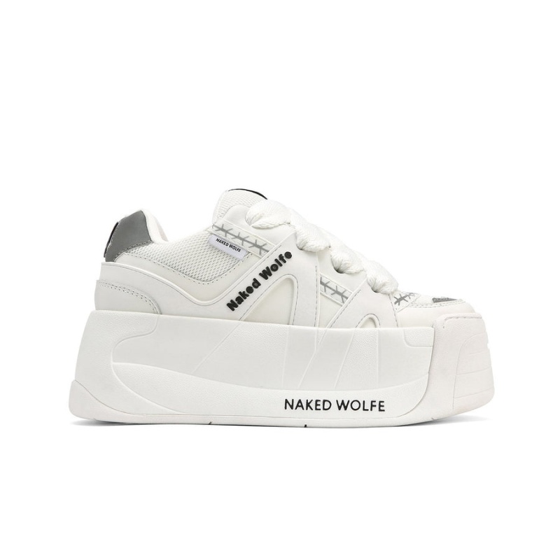 Naked Wolfe Slider Sneakers Dame Hvide | WFK9858OY