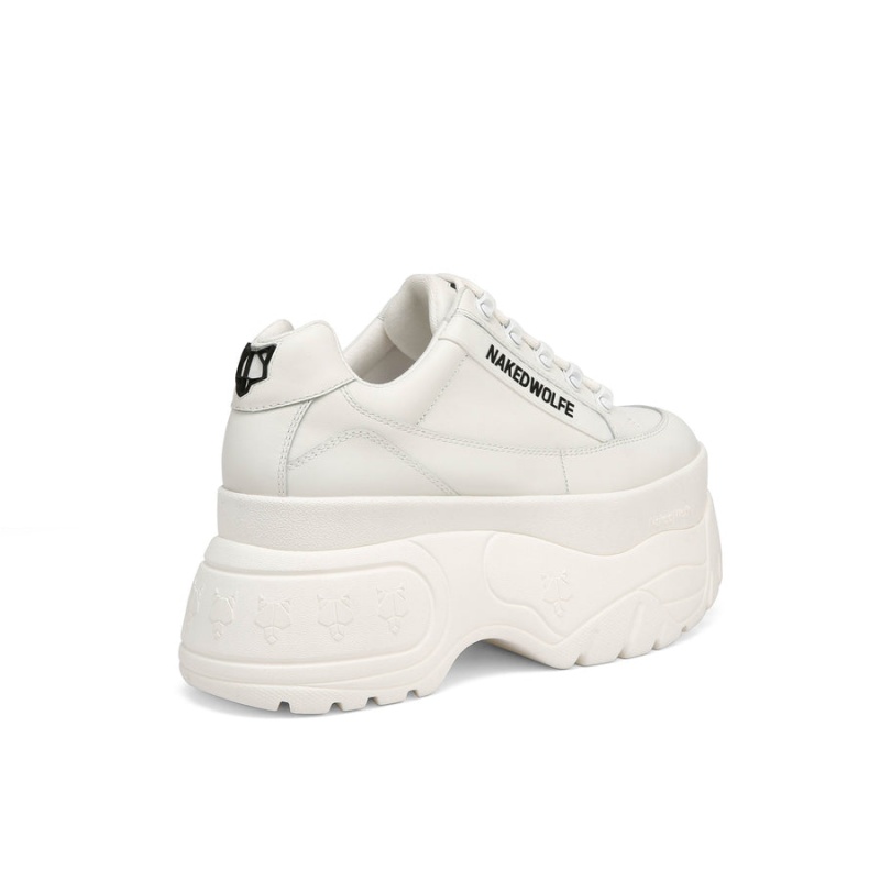 Naked Wolfe Sprinter Læder Sneakers Dame Hvide | HCM5639IJ