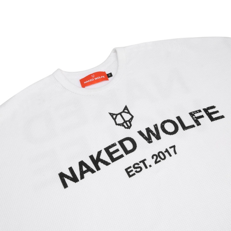 Naked Wolfe Thermal Sweatshirts Herre Hvide | JMY3374YD