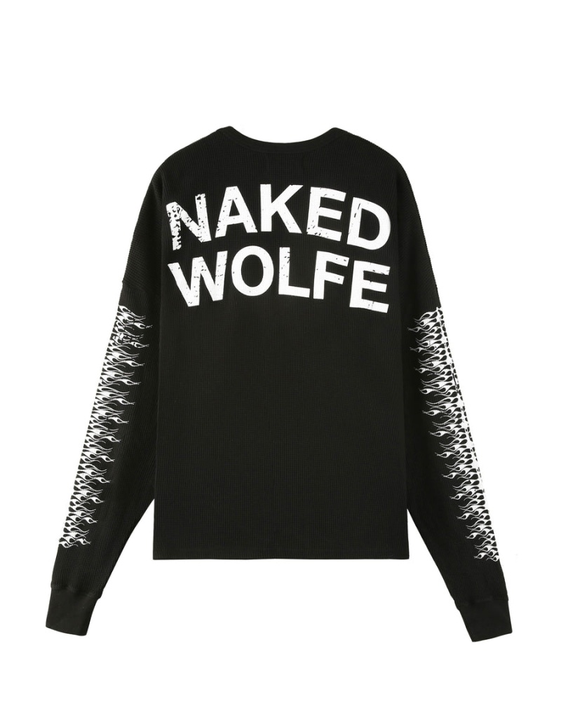 Naked Wolfe Thermal Sweatshirts Herre Sort | ZNS2331SG