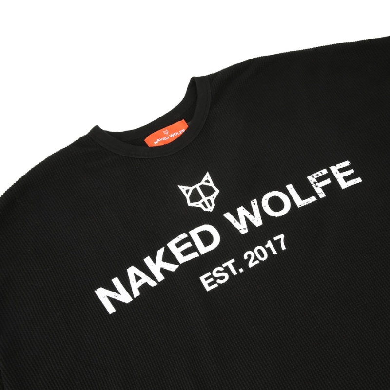 Naked Wolfe Thermal Sweatshirts Herre Sort | ZNS2331SG